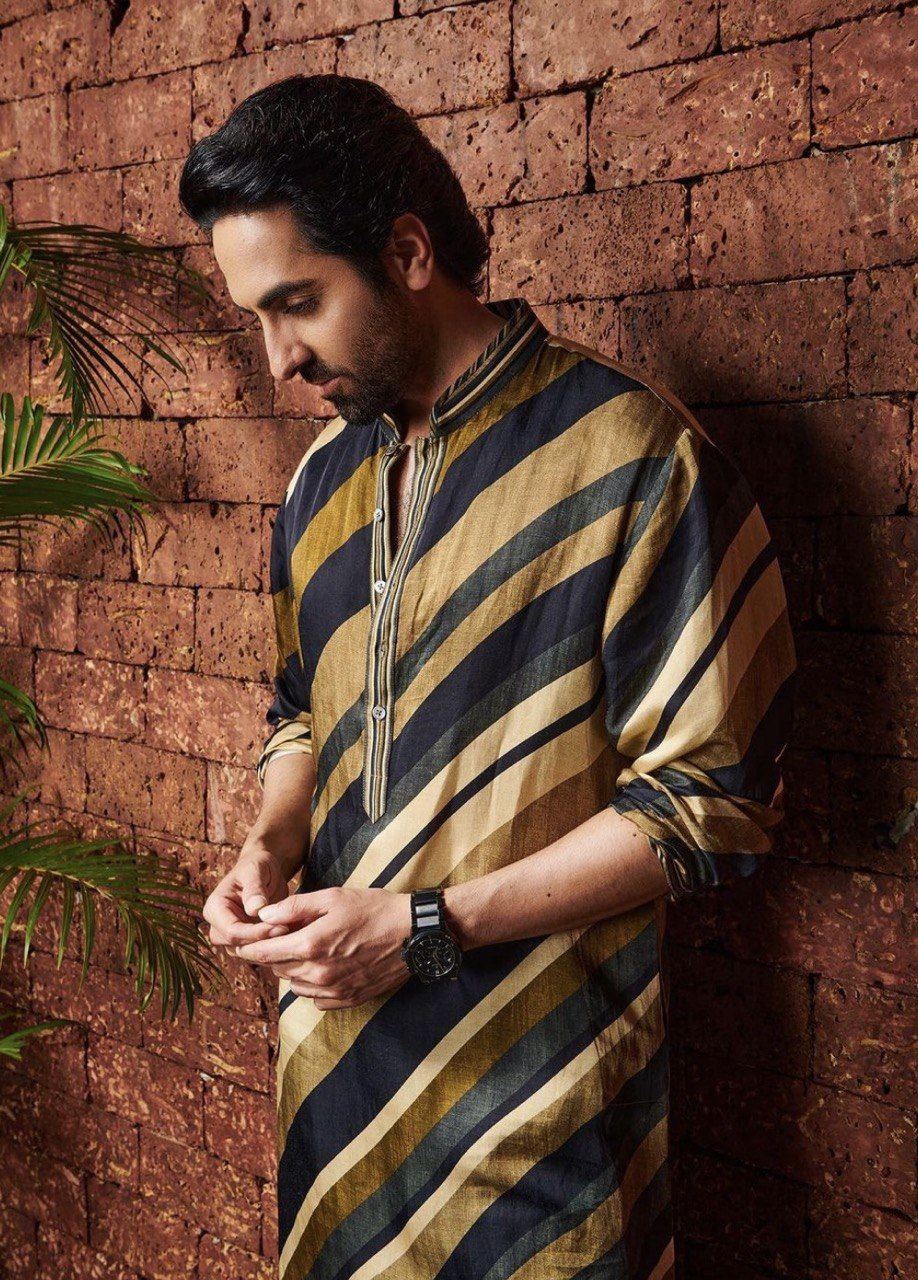 AK PRINTED KURTA WITH PAJAMA SET FOR MEN